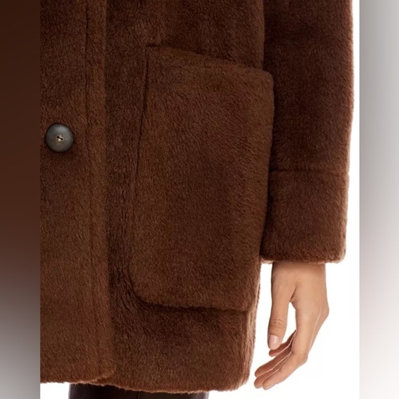 Vince. Faux Fur Coat Jacket NWT 200 bar Brown $695 - Picture 4 of 6